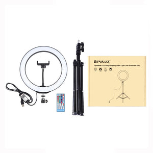 42.4&quot; Tripod Stand + 10.2&quot; LED Ring Light w/ Remote Control &amp; Tripod Ball Head &amp; Phone Clamp PKT3043