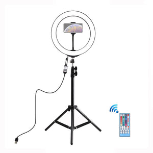 42.4&quot; Tripod Stand + 10.2&quot; LED Ring Light w/ Remote Control &amp; Tripod Ball Head &amp; Phone Clamp PKT3043