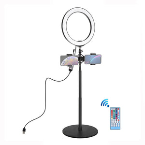 55.4&quot; Desktop Stand + Dual-Phone Bracket + 10.2&quot; LED Ring Light w/ Remote Control &amp; Ball Head PKT3045