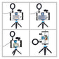 Smartphone Video Rig w/ 4.7&quot; Ring Light &amp; Microphone &amp; Tripod &amp; Tripod Head For iPhone Huawei PKT3025