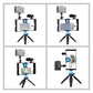 Smartphone Video Rig w/ Fill Light &amp; Mic &amp; Tripod &amp; Cold Shoe Tripod Head For iPhone Huawei PKT3023