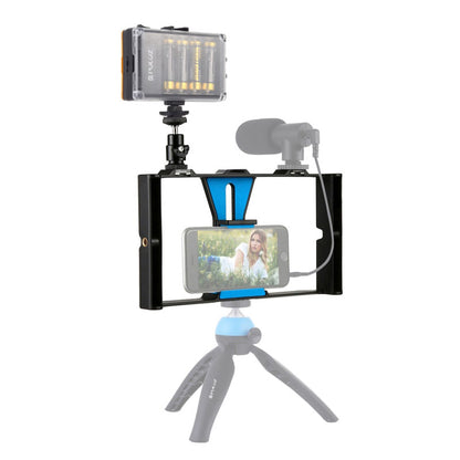 Smartphone Video Rig w/ Studio Light &amp; Tripod Head For iPhone Galaxy Xiaomi HTC LG Google PKT3021