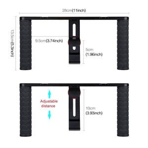 Selfie Smartphone Video Rig with Microphone &amp; Tripod Mount &amp; Cold Shoe Tripod Head PKT3024