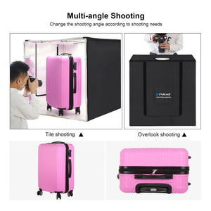 31.5&quot;/80cm Photo Shooting Tent Softbox Kit 80W 8500LM White Light w/ 3 Color Backgrounds PU5080