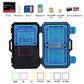 22-In-1 Memory Card Case w/ Reader For Standard SIM Micro-SIM Nano-SIM + CF SD TF CARD PIN PU5004