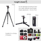Mini Tripod w/ 360° Ball Head Adjustable Height 24.5-57cm Load 3KG For DSLR &amp; Digital Camera PU3001