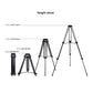 Heavy Duty Tripod Camera Tripod Stand Aluminum Alloy Adjustable 62-140cm For DSLR SLR Camera PU3003