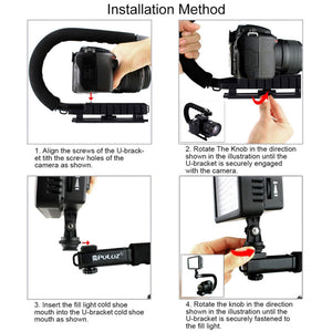 Handheld DSLR Stabilizer U/C Shaped Camera Stabilizer For All SLR Cameras Home DV Camera PU3005