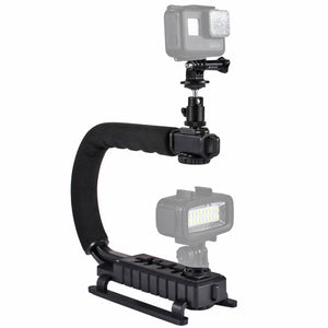 DSLR Stabilizer w/ Tripod Head &amp; Phone Clamp &amp; Quick Release Buckle &amp; Long Screw For SLR PU3006