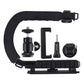 DSLR Stabilizer w/ Tripod Head &amp; Phone Clamp &amp; Quick Release Buckle &amp; Long Screw For SLR PU3006