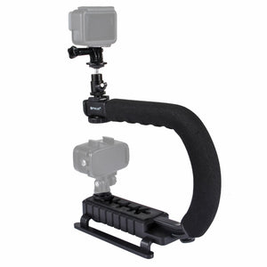 DSLR Stabilizer w/ Tripod Head &amp; Phone Clamp &amp; Quick Release Buckle &amp; Long Screw For SLR PU3006