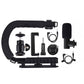 Camera Stabilizer w/ Microphone &amp; Cold Shoe Tripod Head For All SLR Cameras Home DV Camera PKT3011