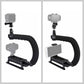 Camera Stabilizer w/ Microphone &amp; Cold Shoe Tripod Head For All SLR Cameras Home DV Camera PKT3011