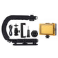 Camera Stabilizer w/ Fill Light &amp; Cold Shoe Tripod Head For All SLR Cameras Home DV Camera PKT3012