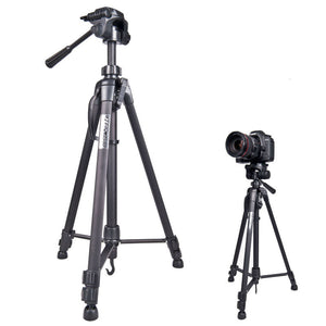 Weifeng WT3540 Camera Tripod Portable Telescopic Stand with 3 Way Pan Head for Mobile Phone Tablet