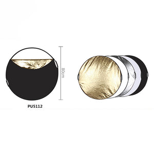 80cm Reflector 5 In 1 Studio Reflector Board (Silver/Translucent/Golden/White/Black) PU5112