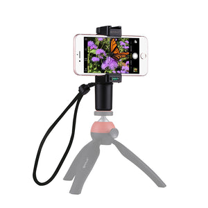 Handheld Stabilizer Phone Grip Holder ABS Tripod Adapter Mount w/ Cold Shoe Base &amp; Wrist Strap PU366