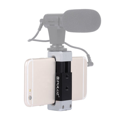 Phone Clamp Mount Cell Phone Holder Aluminum Alloy with Cold Shoe For Tripod Stand PU370