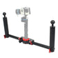 Dual Handheld Grip Stabilizer Aluminum Alloy For DJI RONIN-S/MOZA/Zhi Yun/FeiyuTech Gimbal PU270
