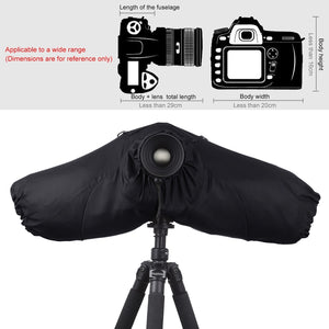 Rain Cover Rainproof Case For DSLR &amp; SLR Cameras Canon Nikon Sony PU7502