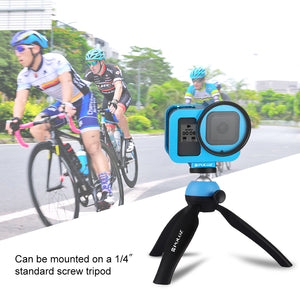 Protective Camera Cage Camera Rig CNC Aluminum Alloy w/ Frame &amp; 52mm UV Lens For GoPro HERO8 PU447