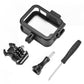 Protective Case Frame Aluminum Alloy w/ Base Buckle &amp; Long Screw For GoPro HERO8 Black PU444B