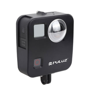 Protective Camera Cage Camera Rig Aluminum Alloy w/ Basic Mount &amp; Lens Caps For GoPro Fusion PU442B