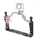 Adjustable Handheld Grip Stabilizer Dual Handle Aluminum Alloy Holder For Diving Photography PU262