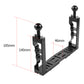 Adjustable Handheld Grip Stabilizer Dual Handle Aluminum Alloy Holder For Diving Photography PU262