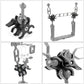 Triple Ball Clamp Diving Camera Bracket CNC Aluminum Spring Flashlight Clamp For Underwater Photography PU256