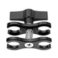 Dual Ball Clamp Flashlight Clip Open Hole Camera Bracket Aluminum Spring For Diving Photography PU257