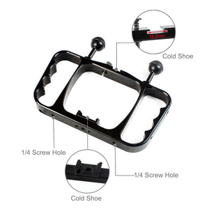 Dual Handheld Grip Stabilizer Diving Light Arm CNC Aluminum For DJI Osmo Action GoPro NEW HERO PU244