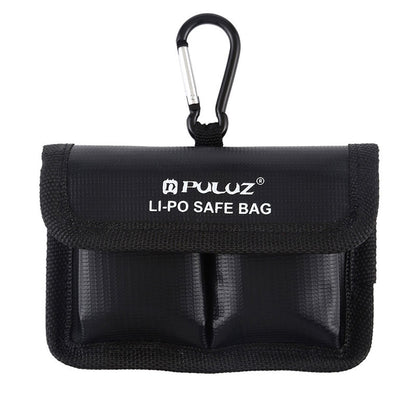 Lipo Safe Bag Lithium Battery Protection Bag Explosion-proof w/ Carabiner for Camera Battery PU2402