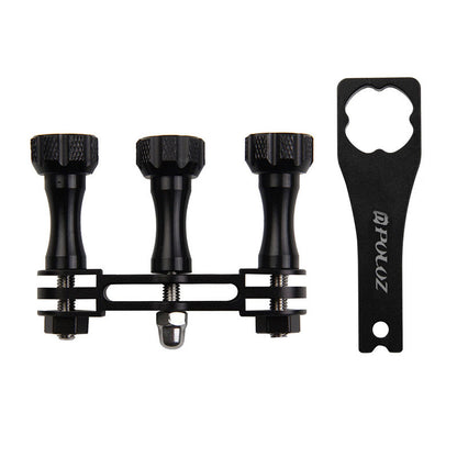 Camera Adapter Mount CNC Aluminum w/ 3 Long Screws &amp; Wrench For GoPro HERO7 DJI OSMO Action PU175B