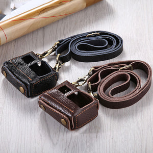 Camera Protective Case Housing Case Genuine Leather w/ 52mm UV Lens For GoPro HERO7 Black/6/5 PU305