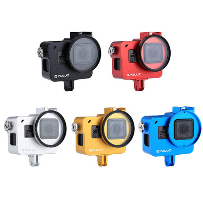 Camera Cage Camera Housing Shell Aluminum Alloy w/ Frame &amp; 52mm UV Lens For GoPro HERO(2018) PU182