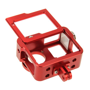 Camera Housing Shell Camera Cage Aluminum Alloy w/ Frame &amp; UV Lens &amp; Lens Cap For GoPro HERO PU140