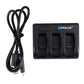 3-Channel Battery Charger Kit For GoPro HERO8 Black/7 White/7 Silver/6/5 AHDBT-501 PU185