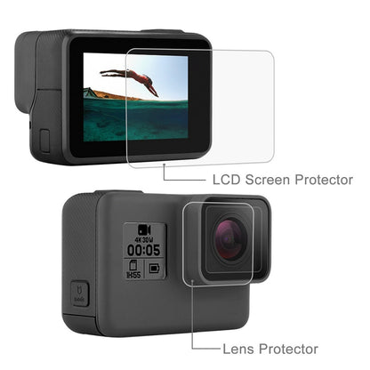 LCD Screen Protector + Lens Protector For GoPro HERO7 Black/HERO7 Silver/HERO7 White/6/5 PU192