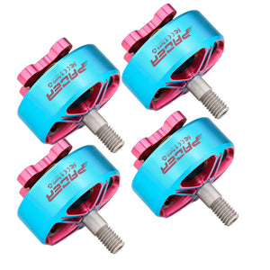 4pcs T-Motor Outrunner Brushless Motor FPV Motor 4S Max Thrust 1204G P2306.5 KV2400 Blue+Pink