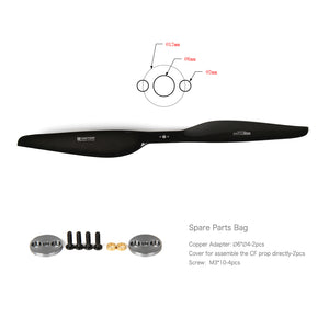 2pcs T-Motor Carbon Fiber Propeller CW CCW 22x7.2&quot; RC Plane Propeller For Multirotor (G22x7.2)