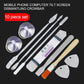 12pcs Mobile Phone Repair Tools Kit Spudger Pry Opening Tool Tweezers Set for iPhone iPad Samsung Cell Phone LCD Screen Hand Tools Set