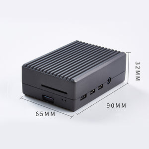 Aluminum Alloy Case Cooling Shell Protective Box with Heat Dissipation for Raspberry Pi 4B Gray