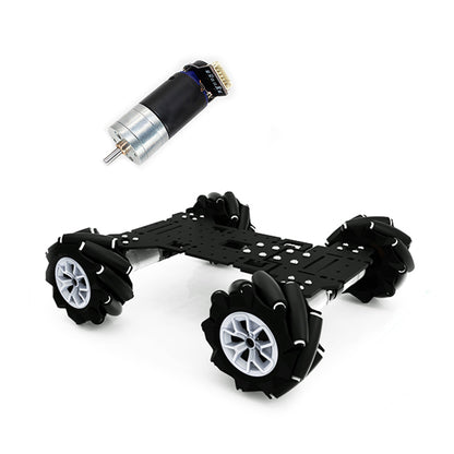Mecanum Wheel Robot Car 4WD Omnidirectional Smart Car Chassis 2.6A 460RPM for Raspberry Pi STM32