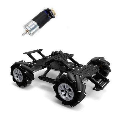 Mecanum Wheel Robot Car Omnidirectional DIY Smart Car Chassis Big Size 2.6A 460RPM for Raspberry Pi