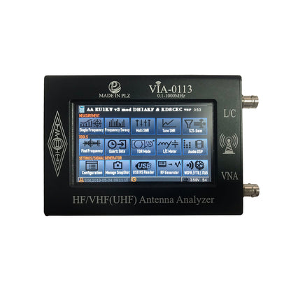 0.1-1300MHz HF VHF Antenna Analyzer with 4.3&quot; TFT Imported Capacitive Touch Screen VIA-0113