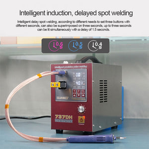 SUNKKO 737DH Mini Battery Spot Welder Welding Machine Induction Delay For 18650 Lithium Battery 110V