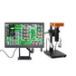21MP Industrial Microscope Camera Stand Kit HDMI 1080P 60FPS 2K w/ 120X Lens For CPU PCB Repair