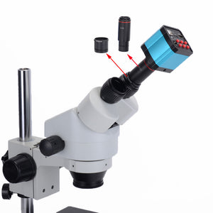 21MP Industrial Microscope Camera HDMI USB Port 2K 1080P 60FPS w/ 0.5X Adapter 30mm &amp; 30.5mm Rings