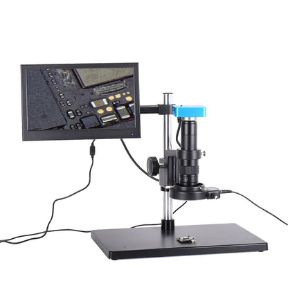 Full Set 34MP 2K Industrial Microscope Camera USB Outputs 180X C-Mount Lens 56 LED 11.6&quot; Screen